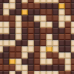 seamless pattern with tetris made chocolate vector image