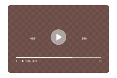 template video player for web and mobile apps vector image