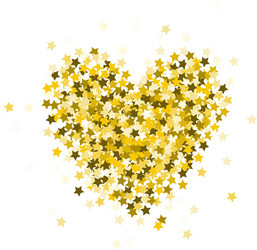 golden heart vector