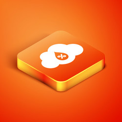 isometric humidity icon isolated on orange vector