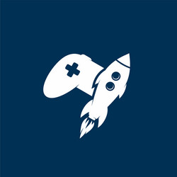 rocket game console turbo speed joystick vector image