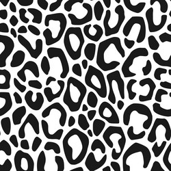 seamless leopard print pattern in monochrome vector image