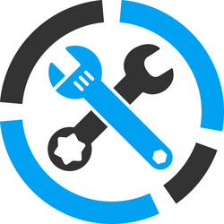 Repair diagram flat icon Royalty Free Vector Image