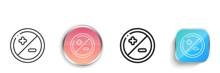 contrast icon thin linear regular and button vector image