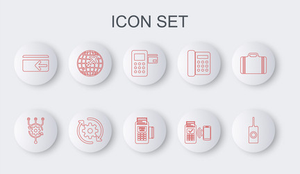 set line remote control algorithm pos terminal vector image