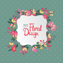 vintage floral frame Vector Image