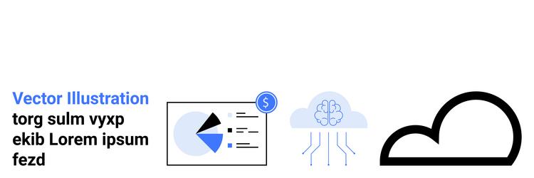 data visualization with cloud integration vector image