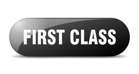 First class button sign key push vector