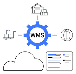 warehouse management system wms integration vector image