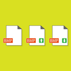 Bmp file format icon flat design style vector