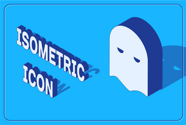 isometric executioner mask icon isolated on blue vector