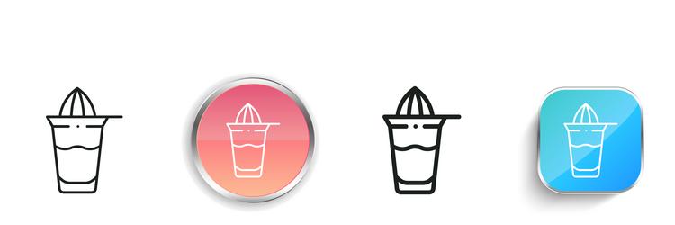 juice icon thin linear regular and button style vector image