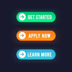 round button set with different text vector