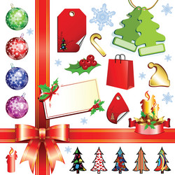 Christmas element set Royalty Free Vector Image