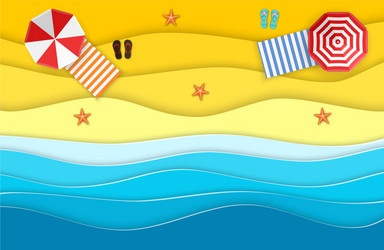 Sea landscape with beach vector