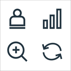 user interface line icons linear set quality vector image