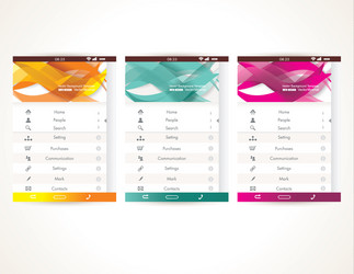 web user interface elements menu mobile apps vector image