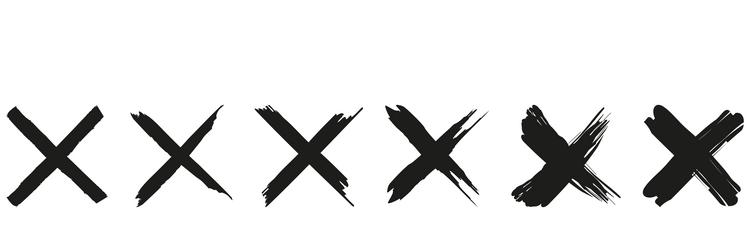 Check mark and x set icon simple web buttons vector
