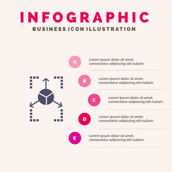 prototype grid database chart infographics vector image