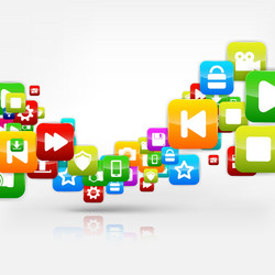 application buttonsocial mediacloud computing vector image