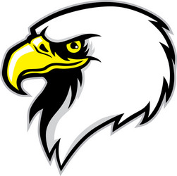 Bold Eagle Mascot Head Vector Image