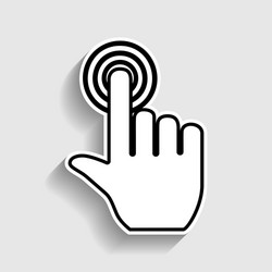 hand click on button vector