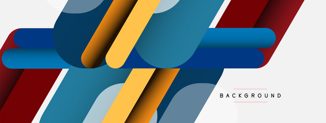 overlapping round shapes and lines background vector image