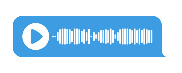 Recording of audio message template ui element vector