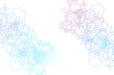 Science network pattern connecting lines and dots vector