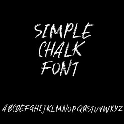 chalk textured font grunge script on chalkboard vector