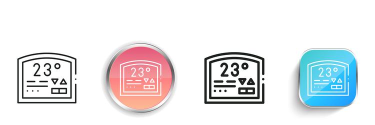 control panel icon thin linear regular and button vector image