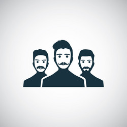 Hipster team icon for web and ui on white vector