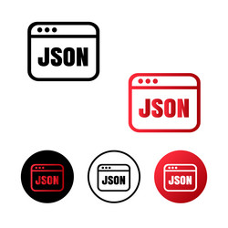 json code icon vector