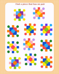 logic game for children find which shape is unpa vector image