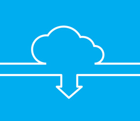 Cloud with white lines and arrows the same vector