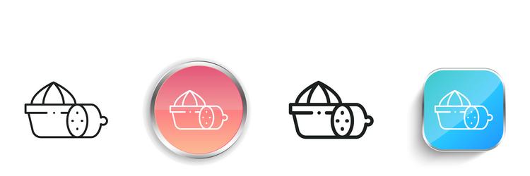juicer icon thin linear regular and button style vector image