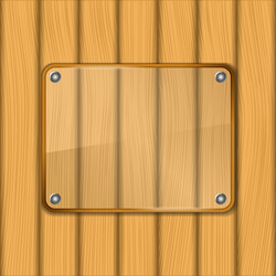 Transparent Wooden Frame Vector Image