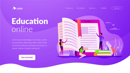 Ebook landing page template vector