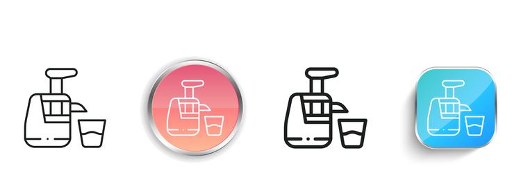 juicer icon thin linear regular and button style vector image