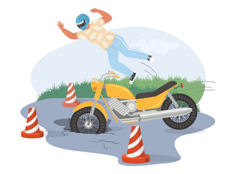 Cartoon Bike Rider Crashing