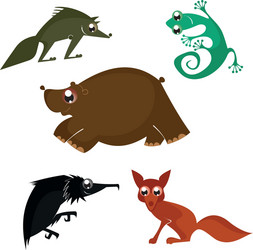 cartoon funny animals vector