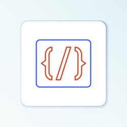 line programming language syntax icon isolated vector image