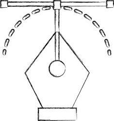 Pen tip draw vector