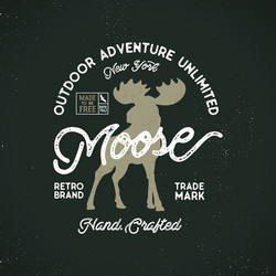 Vintage Wilderness Adventure Label Vector Image