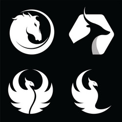 Animal & Bird Logo Collection Vector Image