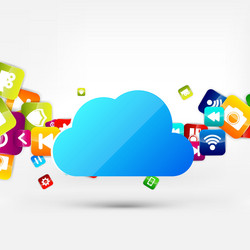 Application buttonsocial mediacloud computing vector