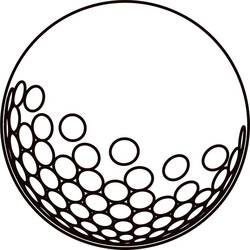 Golf Silhouette - Black and White Vector Image