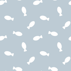 seamless minimal fish repeat pattern vector image