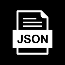 json file document icon vector image