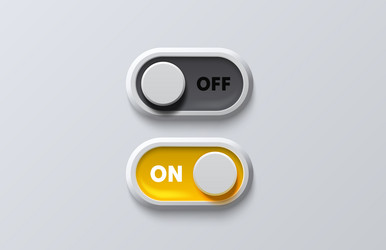On/Off Switch Button - UI Isolated vector image